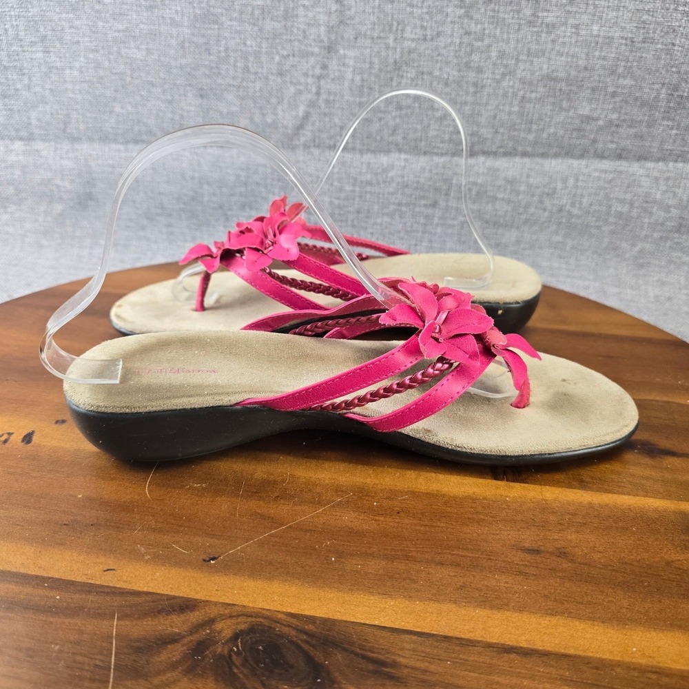 Croft & Barrow Women's Pink Flower Embellished Thong Sandals Size 9.5 - Picture 6 of 14